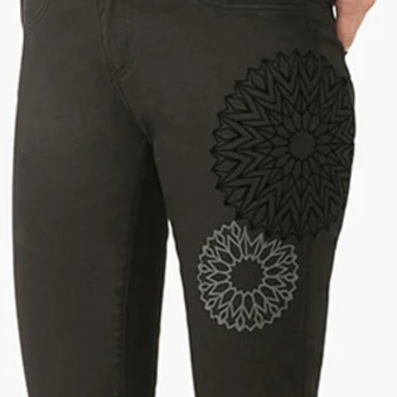 Desigual New Womens Embroidered Hip Skinny Pants LORENE Jeans BLACK NWT 28/4 US - Picture 2 of 16